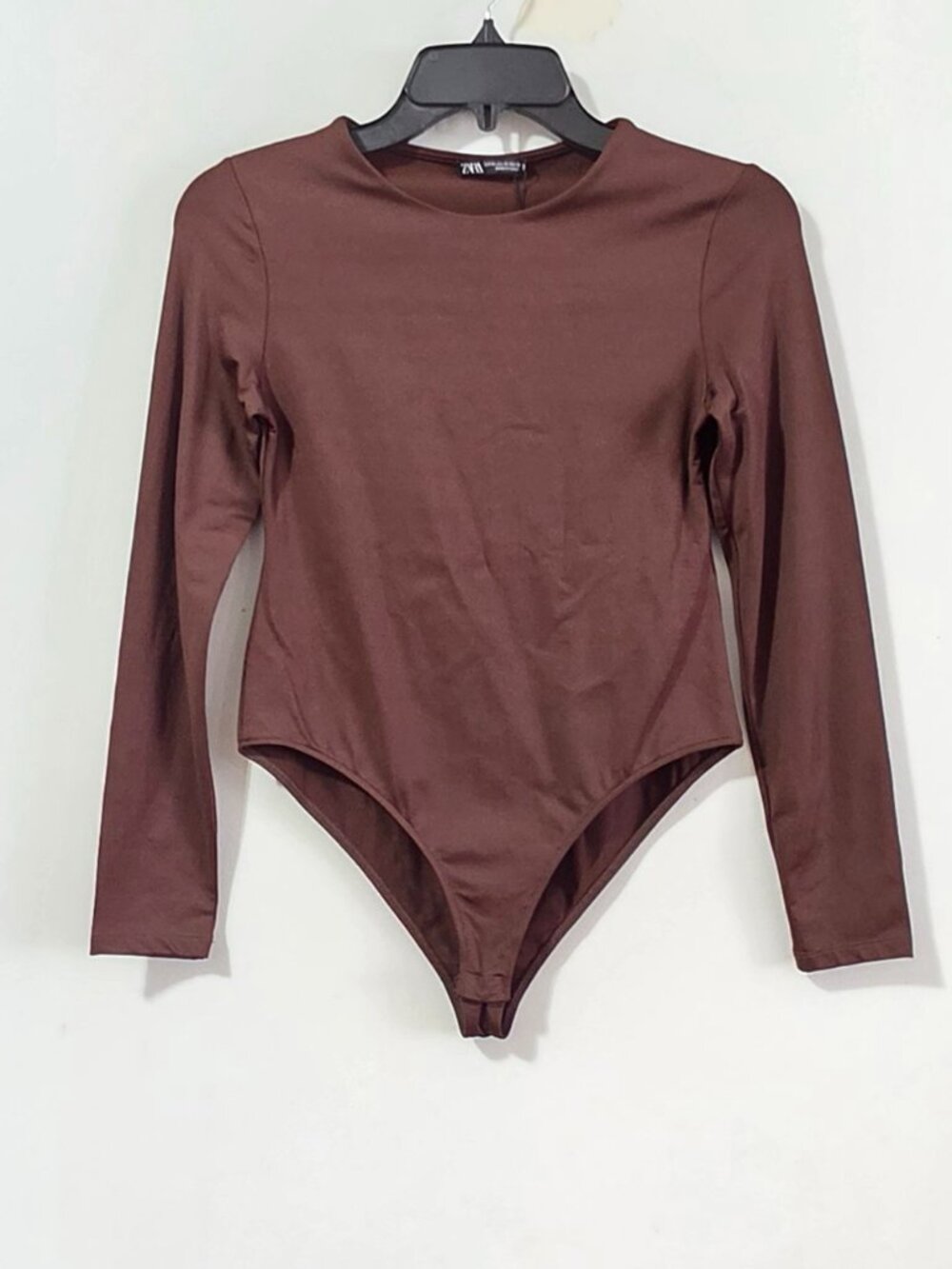 Zara Long Sleeve Bodysuit - Brown - Women's Size M